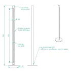 Candeeiro de pé moderno em metal com iluminação dupla fabricado na Itália - romano Viadurini