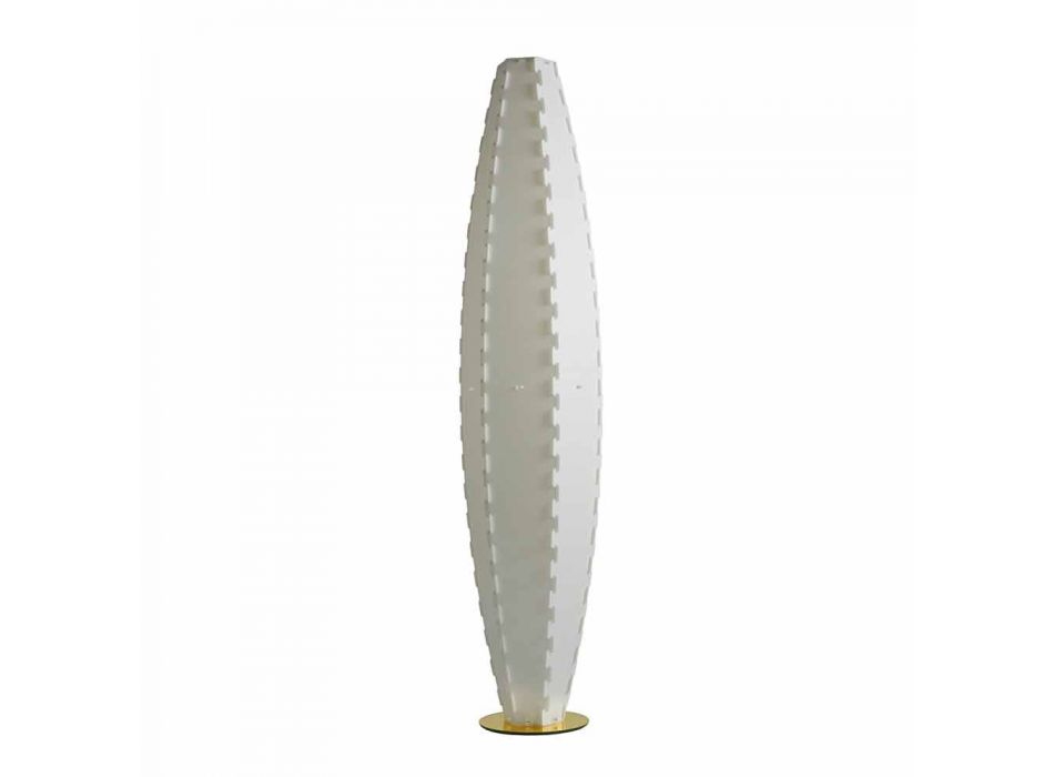 Lâmpada de assoalho moderna em sandylex pérola H185x41 cm Gisele, made in Italy Viadurini