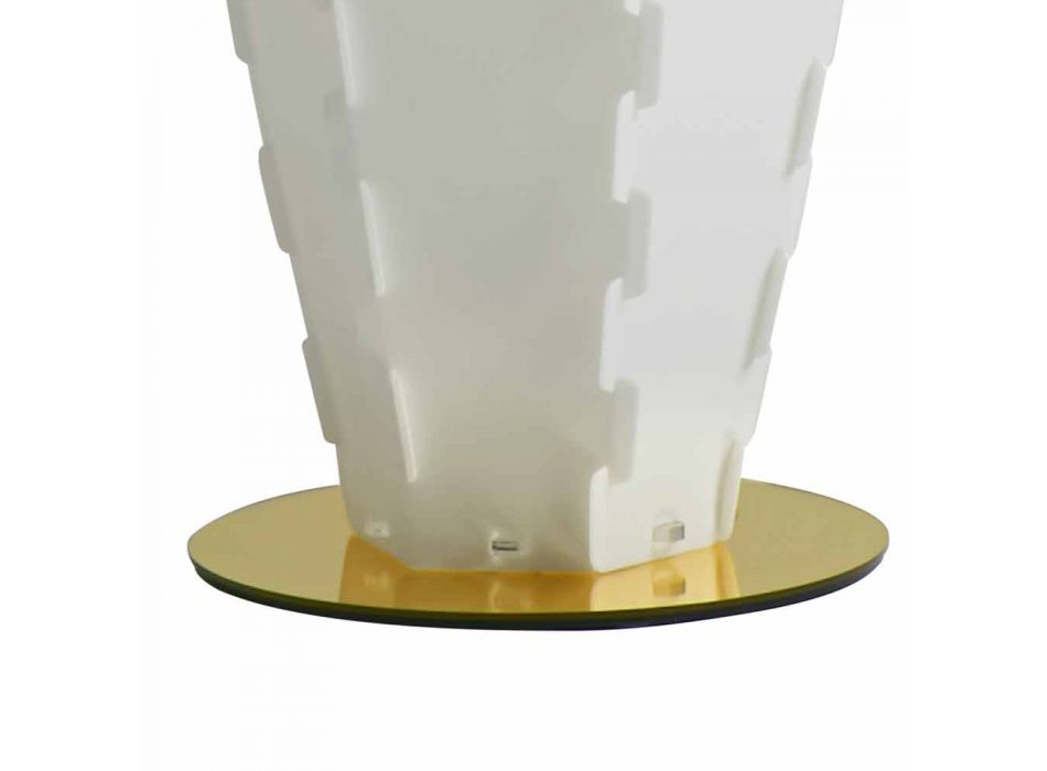 Lâmpada de assoalho moderna em sandylex pérola H185x41 cm Gisele, made in Italy Viadurini