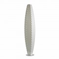 Lâmpada de assoalho Gisele, acabamento em pérola sandyplex H185x41 cm, fabricado na Itália