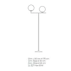 Candeeiro de pé moderno em vidro veneziano fundido à mão - neve Viadurini