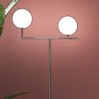 Candeeiro de pé moderno em vidro veneziano fundido à mão - neve Viadurini