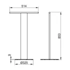 Suporte para toalhas de pé para lavatório em alumínio branco ou preto - Alcade Viadurini