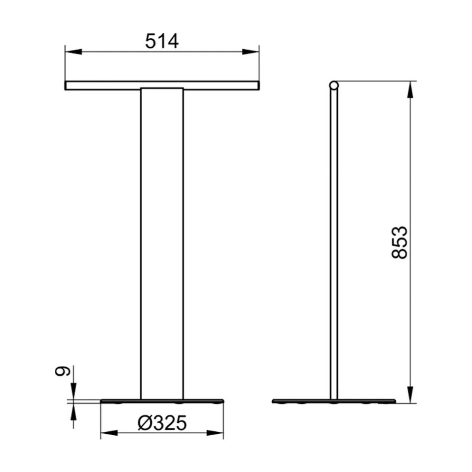 Suporte para toalhas de pé para lavatório em alumínio branco ou preto - Alcade Viadurini