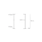 Luminária de Pé em Metal com Vários Acabamentos Fabricada na Itália - Lumi Viadurini