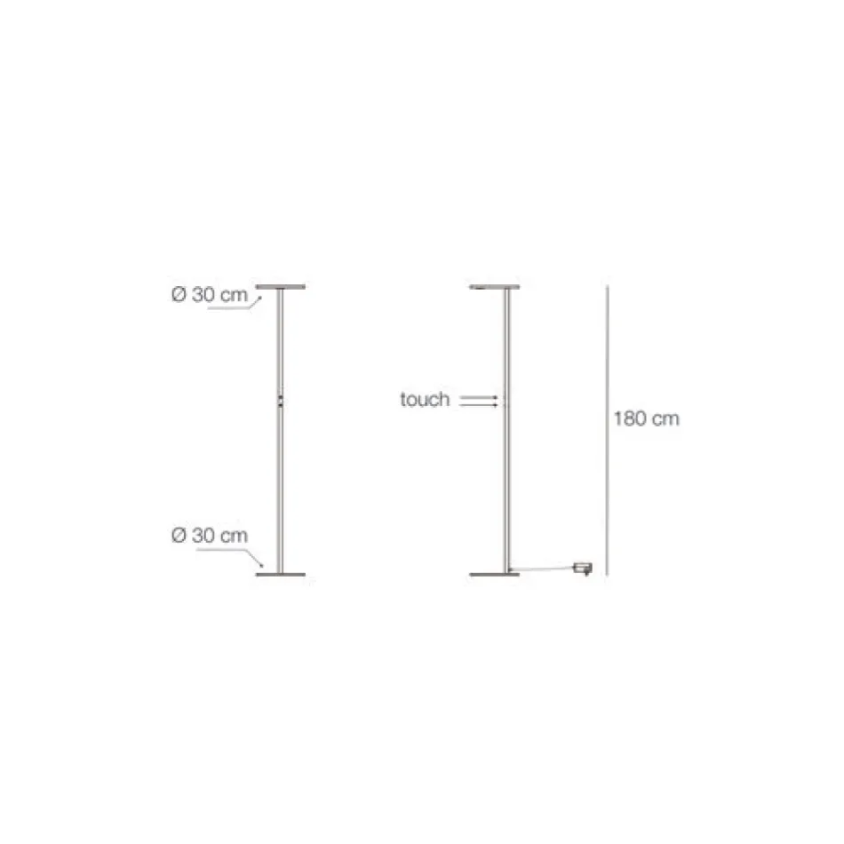Luminária de Pé em Metal com Vários Acabamentos Fabricada na Itália - Lumi Viadurini