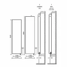 Radiador de parede moderno de placa radiante elétrica de até 1000 W - curvado Viadurini