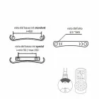 Radiador de parede moderno de placa radiante elétrica de até 1000 W - curvado Viadurini
