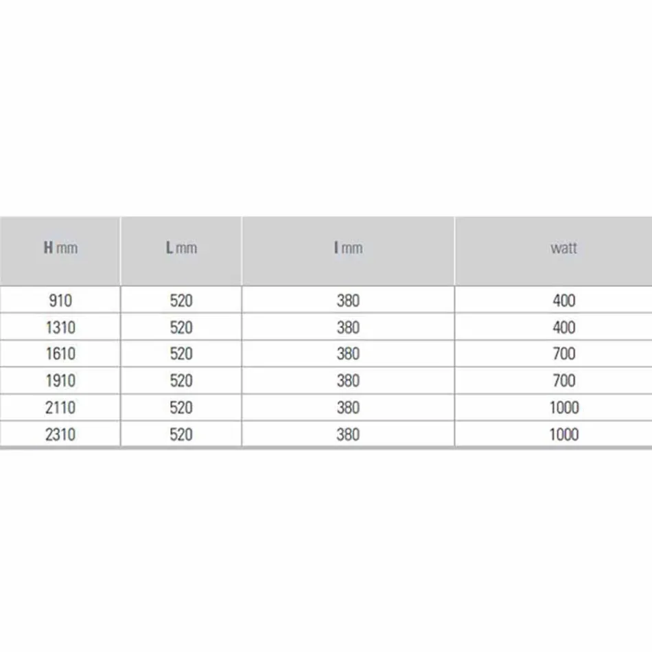 Radiador de parede moderno de placa radiante elétrica de até 1000 W - curvado Viadurini