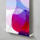 Placa radiante hidráulica montada na parede em aço com decoração 839 Watt - Kelvin Viadurini