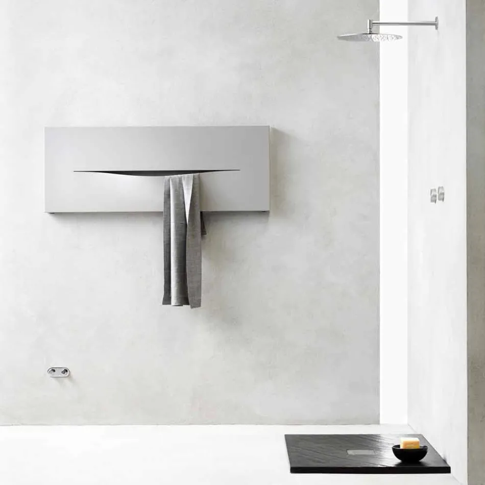 Placa Hidráulica Radiante de Design Horizontal em Aço até 820 W - Corte Viadurini