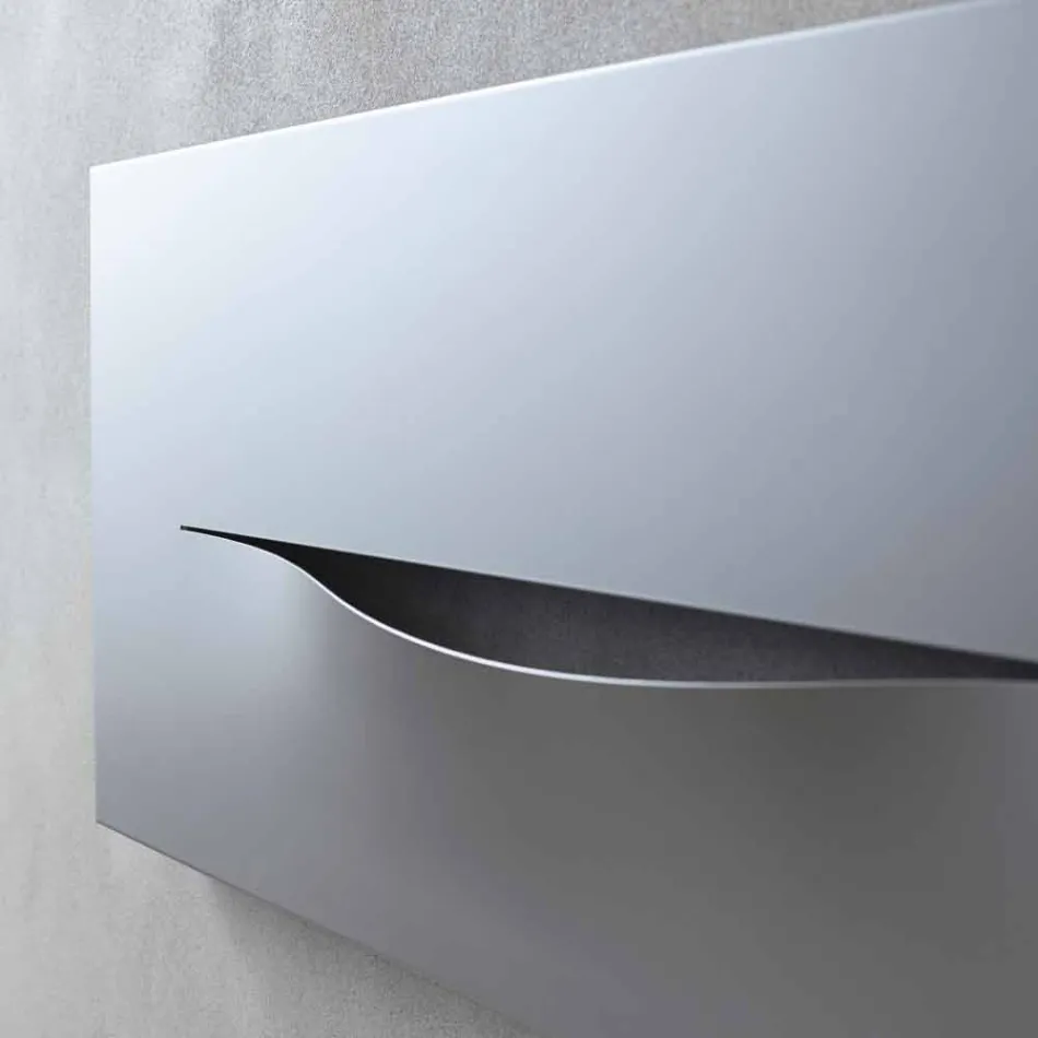 Placa Hidráulica Radiante de Design Horizontal em Aço até 820 W - Corte Viadurini