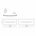 Placa Hidráulica Radiante de Design Horizontal em Aço até 820 W - Corte Viadurini