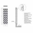 Placa radiante de aço com 5 barras de design vertical até 1003 watts - rio Viadurini