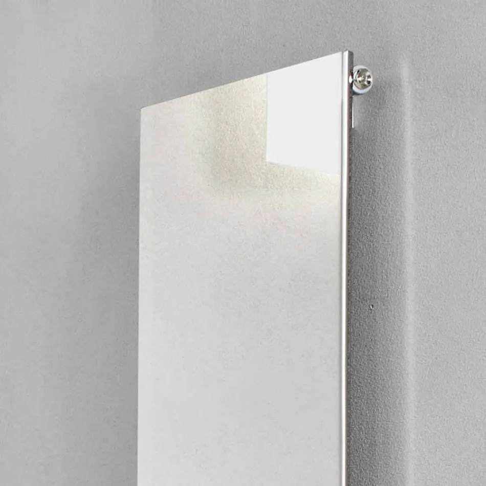 Placa radiante elétrica vertical em aço inoxidável Reflex Design 1000 W - Ice Viadurini