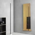 Placa radiante vertical em ouro moderno design fino até 595 W - gelo Viadurini