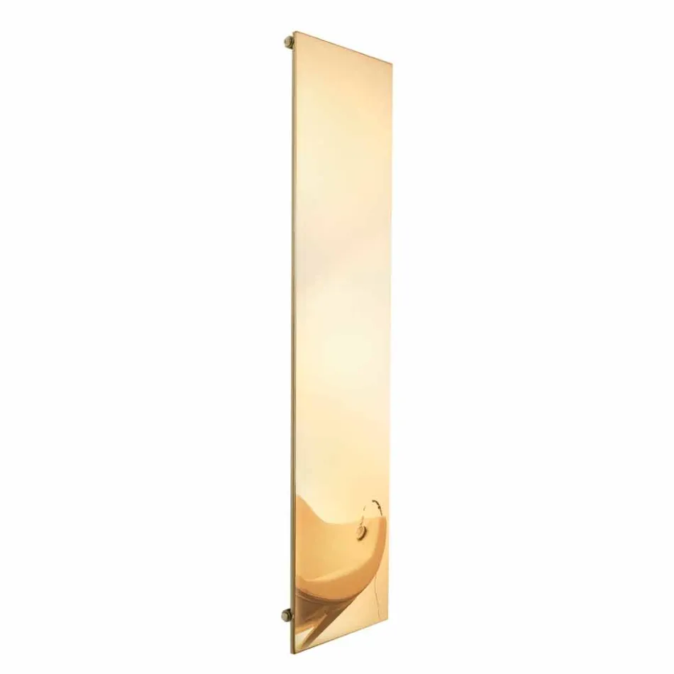 Placa radiante vertical em ouro moderno design fino até 595 W - gelo Viadurini