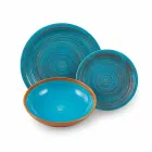 Pratos coloridos e modernos 18 peças em serviço completo de mesa em grés - Egadi Viadurini