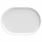 Pratos de serviço modernos de design oval branco em porcelana 4 peças - Ártico Viadurini