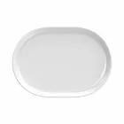Pratos de serviço modernos de design oval branco em porcelana 4 peças - Ártico Viadurini