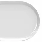 Pratos de serviço modernos de design oval branco em porcelana 4 peças - Ártico Viadurini