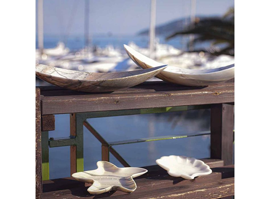 Pires de Concha de Mar em Mármore Estatuário Jateado Fabricado na Itália - Mietta Viadurini