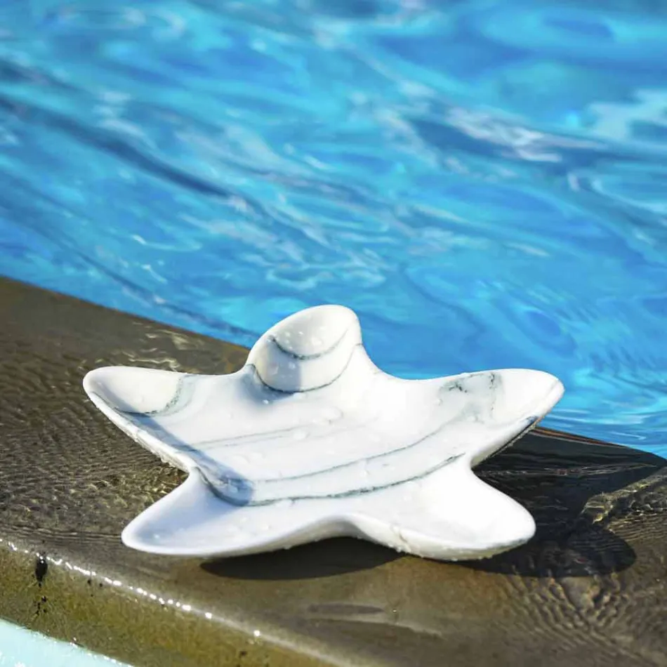 Pires de mármore modernos em forma de estrela do mar feitos na Itália - Ticcio Viadurini