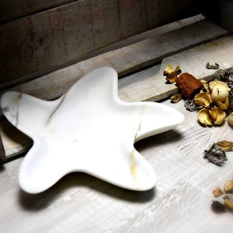 Pires de mármore modernos em forma de estrela do mar feitos na Itália - Ticcio Viadurini