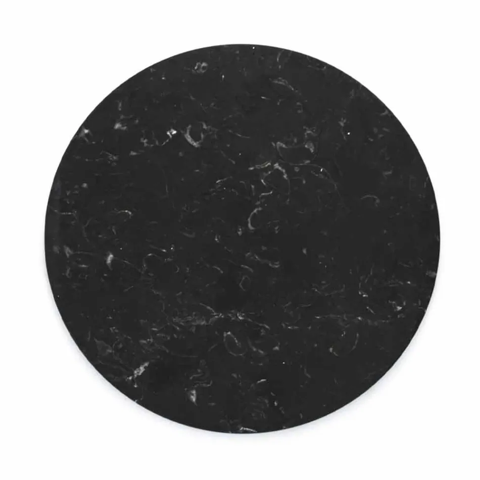 Prato redondo de queijo em mármore branco ou preto fabricado na Itália - Kirby Viadurini