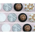 Prato redondo de queijo em mármore branco ou preto fabricado na Itália - Kirby Viadurini