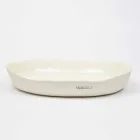 Prato de serviço oval de porcelana branca de design luxuoso - Arcimaesta Viadurini
