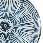 Prato de servir de porcelana branca, decorações sob o vidrado azul 4 peças - Tribu Viadurini