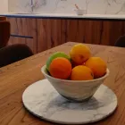 Travessa de servir redonda em mármore branco Carrara Made in Italy - Kamil Viadurini