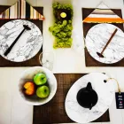 Travessa de servir redonda em mármore branco Carrara Made in Italy - Kamil Viadurini