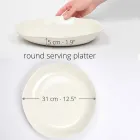 Prato Redondo de Porcelana Branca Italiana Luxo - Arcimaesta Viadurini