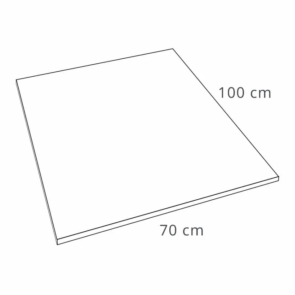 Base para ducha 100x70 em resina branca com acabamento com efeito de ardósia - Sommo Viadurini