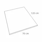 Base para duche de resina com efeito de ardósia 120x70 com grelha de aço - Sommo Viadurini