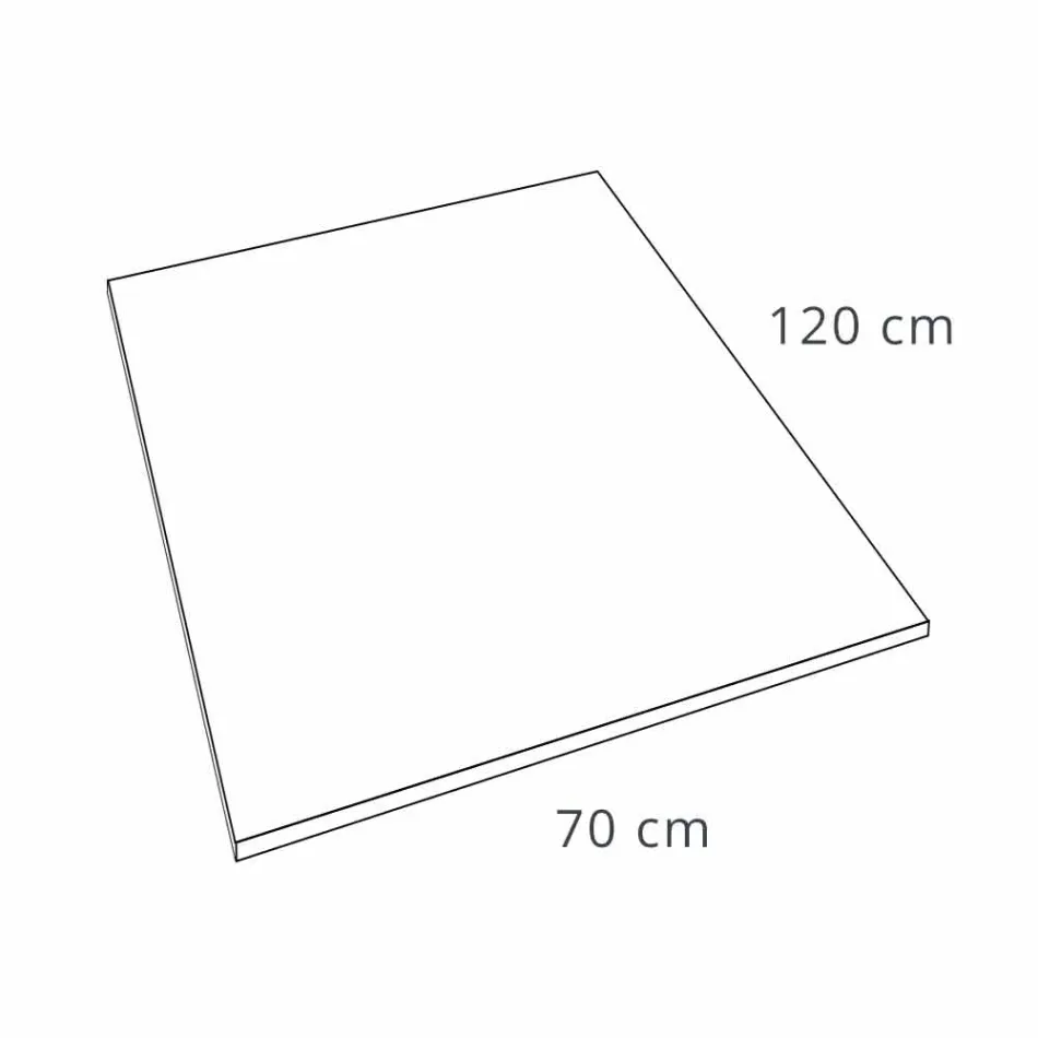 Base para duche de resina com efeito de ardósia 120x70 com grelha de aço - Sommo Viadurini