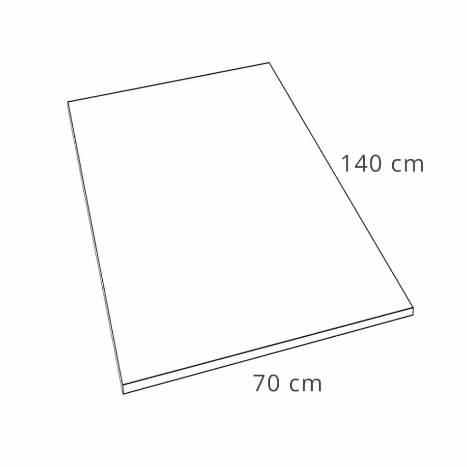Base de duche 140x70 cm em Branco ou Cinzento - Resina Efeito Betão Cupio Viadurini
