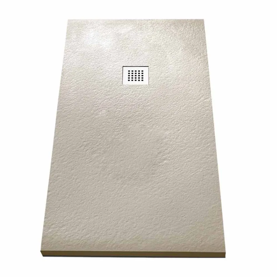 Base para Chuveiro 170x70 em Resina Efeito Pedra com Grade de Aço - Domio Viadurini