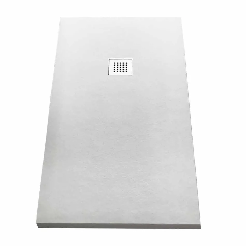 Base para Chuveiro 170x70 em Resina Efeito Pedra com Grade de Aço - Domio Viadurini