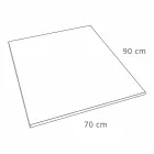 Base para ducha 90x70 em resina com efeito veludo branco com tampa de drenagem - Estimo Viadurini