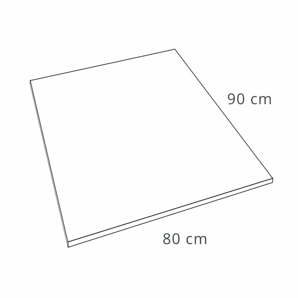 Base de banho moderna 90x80 em pedra e aço com efeito de resina - Domio Viadurini