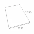 Base de chuveiro retangular de resina branca com efeito de veludo 140x80 cm - Estimo Viadurini