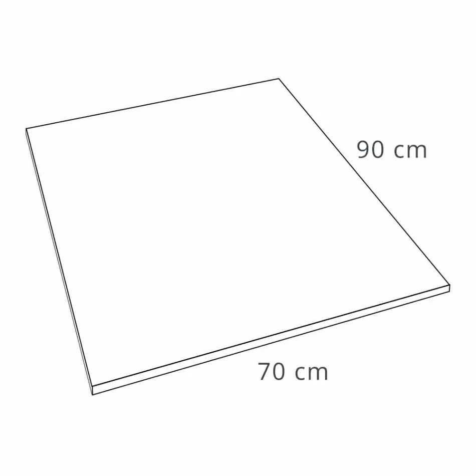 Base de banho moderna 90x70 em Resina Branca Efeito Ardósia - Sommo Viadurini
