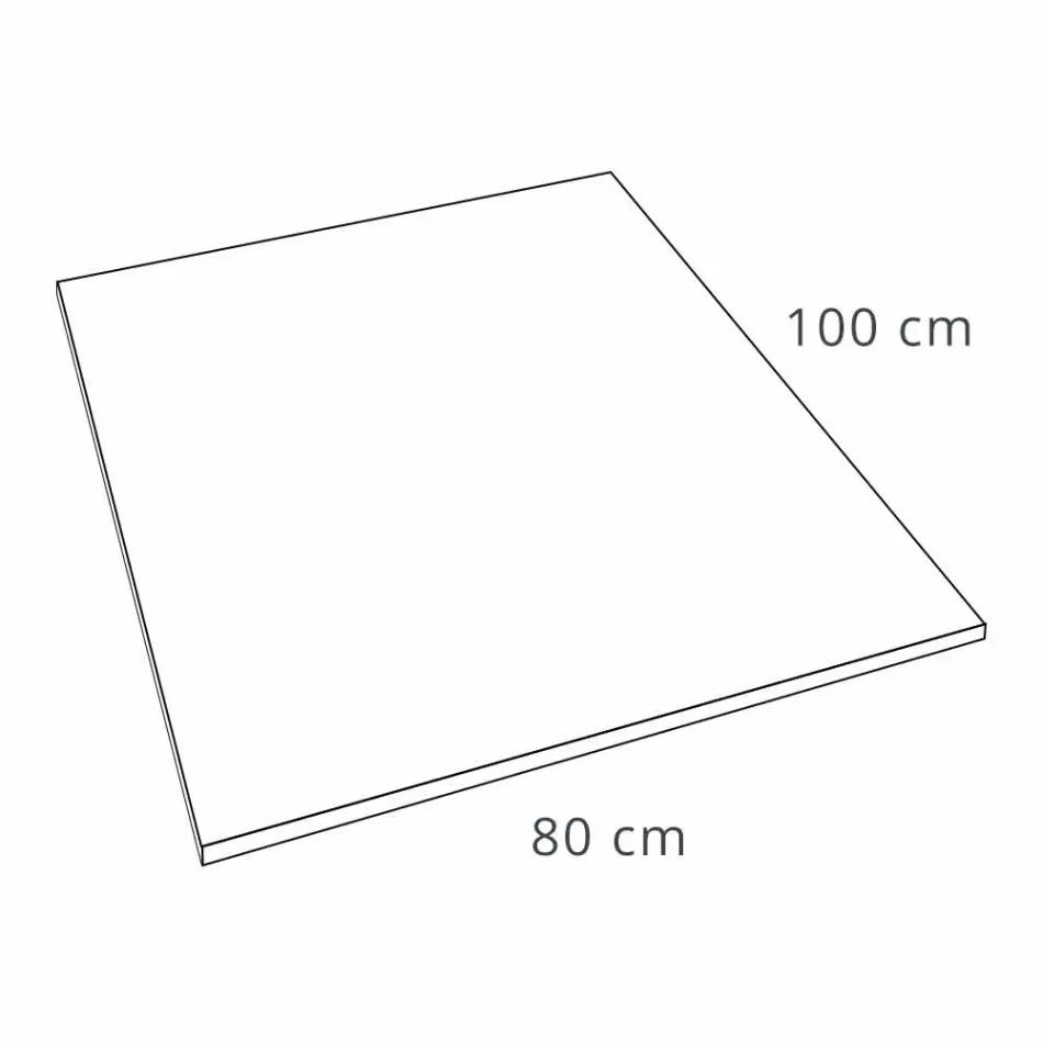 Base de banho retangular moderna 100x80 cm em resina com efeito de veludo - Estimo Viadurini