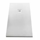 Base de banho retangular moderna 160x80 em resina com efeito de pedra - Domio Viadurini