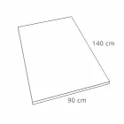 Base de chuveiro retangular 140x90 cm em efeito veludo de resina branca - Estimo Viadurini