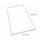 Base de duche retangular 160x70 cm em resina branca com design moderno - Estimo Viadurini