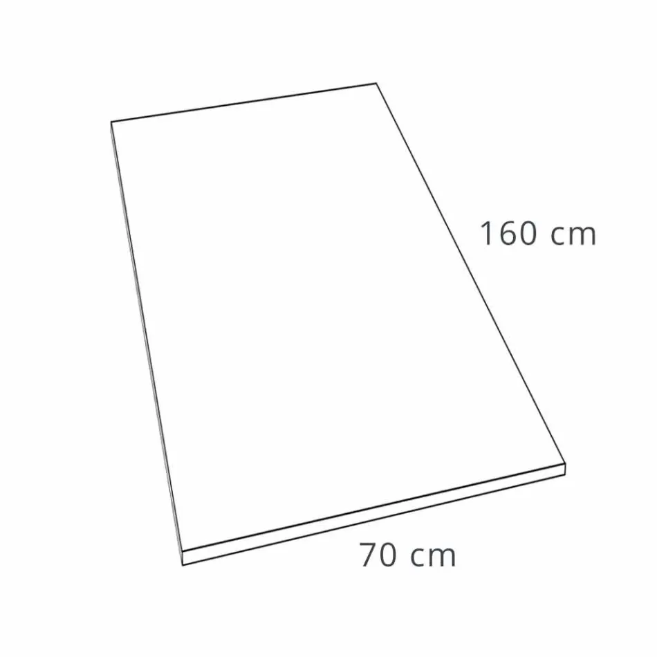 Base de duche retangular 160x70 cm em resina branca com design moderno - Estimo Viadurini